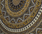 Popular Handicrafts Wall Hanging Tapestry For Bedroom Hippie Mandala Bohemian Psychedelic Hippy Intricate Floral Design Indian Tapestries Bedspread 84 x 90 Inches (215cm x 230cm) Brown