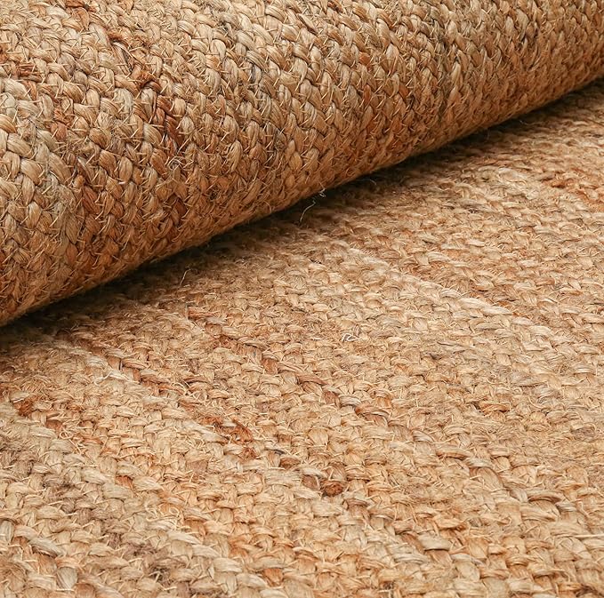Savi Home Hand Braided Jute Runner Rug 24x72 Reversible Farmhouse Rugs for Hallway, Kitchen, Living Room, Bedroom - 2x6' - Natural