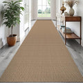 EARTHALL Runner Rug 3x18 Ft Washable Runners for Hallways Extra Long Woven Non Slip Entryway Runner Braided Kitchen Runner Indoor Outdoor Carpet Runners for Hotels, Officel, Stair, Orange/Tan/Brown