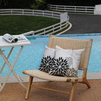 Black Brown Outdoor Pillow Covers 20x20 Inch Set of 2 White Gray Flower Throw Pillows Farmhouse Outdoor Modern Floral Polyester Square Cushion Case Decor for Sofa Patio Funiture Garden 01A20