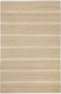 Dash and Albert Arbor Jute Area Rug - 8.5 X 11.5 Ivory Stripe Handwoven Accent Rug - Durable, Eco-Friendly, High Traffic Area Kitchen, Hallway, Bedroom - Premium Luxury Hotel Quality Soft Breathable