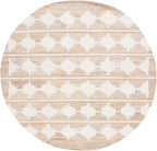 SAFAVIEH Natural Fiber Collection Area Rug - 6' Round, Ivory & Natural, Rustic Farmhouse Style, Handmade Jute & Wool, Ideal for The Living Room, Bedroom, Dining Room (NF511A-6R)