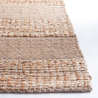 SAFAVIEH Natural Fiber Collection Area Rug - 6' x 9', Taupe & Natural, Handmade Boho Farmhouse Rustic Jute & Cotton Jute, Ideal for High Traffic Areas in Living Room, Bedroom (NFB653E)