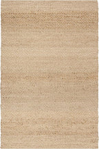 SAFAVIEH Natural Fiber Collection Area Rug - 5' Square, Natural, Handmade Farmhouse Fringe Jute, Ideal for High Traffic Areas in Living Room, Bedroom (NF731A)