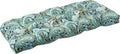 Pillow Perfect Paisley Indoor/Outdoor Sofa Setee Swing Cushion, Tufted, Weather, and Fade Resistant, 19" x 44", Blue/Green Pretty,