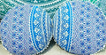 INDIAN CRAFT CASTLE 24" Mandala Barmeri Large Floor Pillow Cover Cushion Meditation Seating Ottoman Throw Cover Hippie Decorative Zipped Bohemian Pouf Ottoman Poufs, Pom Pom Pillow Cases