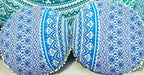 INDIAN CRAFT CASTLE 24" Mandala Barmeri Large Floor Pillow Cover Cushion Meditation Seating Ottoman Throw Cover Hippie Decorative Zipped Bohemian Pouf Ottoman Poufs, Pom Pom Pillow Cases