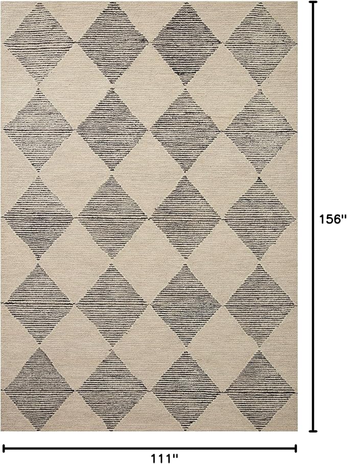 Loloi Chris Loves Julia Francis Collection FRA-01 Beige/Charcoal 9'-3" x 13' Area Rug