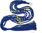 Plant Hanger Macrame Cotton 6 Legs 51 Inches in Tan and Green Color for Indoor Outdoor, Living Room, Kitchen, Deck, Patio, High and Low Ceiling with Size of 10-12 inches Without THE Pot (Navy Blue)