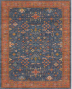 Navy Blue Washable 10 ft Long Runner for Kitchen Floor - 2'6"X10' Runner Rug for Hallway, Entryway, Pet Friendly Waterproof Non Slip with Rubber Backing, Stain Resistant Area Rug