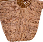 Household Essentials ML-4002 Tall Water Hyacinth Wicker Basket with Handles | Natural, Brown, Natural
