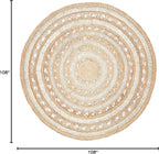 SAFAVIEH Natural Fiber Round Collection 9' Round Ivory NF169B Handmade Boho Charm Farmhouse Jute Area Rug