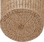 Household Essentials Handwoven Cattail Wicker Waste Basket, Natural
