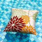 DFXSZ Red Orange Fall Pillow Cover 20X20 Inch Set of 2 Outdoor Waterproof Floral Orange Decorative Pillowcase Decor for Couch Patio Funiture Garden Print Polyester Cushion Cover 01N20