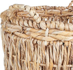 Household Essentials Brown Tall Round Wicker Storage Basket 19'' x 25''