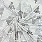 Serafina Home Throw Blanket: Velvety Soft, Durable Fleece Accent for Bed or Couch (Triangle Geo, 50 x 60 inches)