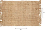 Hausattire Hand Woven Jute Rug 2'x3' - Natural,Reversible Farmhouse Boho Accent Rustic Rugs for Kitchen,Living Room,Bedroom,Entryway Rag Rug|Decorative Floor Rugs-24x36 Inches