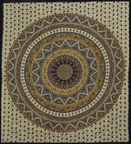 Popular Handicrafts Wall Hanging Tapestry For Bedroom Hippie Mandala Bohemian Psychedelic Hippy Intricate Floral Design Indian Tapestries Bedspread 84 x 90 Inches (215cm x 230cm) Brown