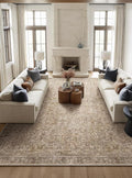 Washable Rugs for Living Room: 10x14 Area Rugs for Bedroom Ultral Soft Non-Slip Stain Resistant Vintage Boho Large Carpet for High-Traffic Dining Room - Farmhouse Decor