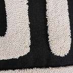 Adabana Black and Beige Pillow Covers 18x18 Decorative Tufted Abstract Throw Pillows Cover Modern Farmhouse Home Decor for Couch Living Room Safa Bed