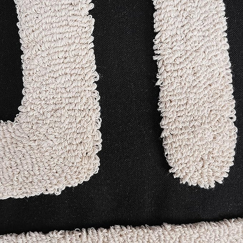 Adabana Black and Beige Pillow Covers 18x18 Decorative Tufted Abstract Throw Pillows Cover Modern Farmhouse Home Decor for Couch Living Room Safa Bed
