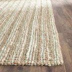 SAFAVIEH Area Rug 11x15 - Natural Fiber Collection - Large - Sage & Natural Brown, Handmade Jute, Farmhouse Style, Chunky Textured Thick Pile (NF447S)