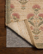 Loloi Chris Loves Julia Rue Collection RUE-01 Sage/Blush 2'-3" x 3'-9" Accent Rug Jute Neutral Floral Living Room Bedroom Rug