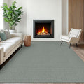 EARTHALL Washable Area Rugs 6x9 Ft Non Slip Living Room Rugs Cotton Rubber Backed Dining Room Rug Braided Bedroom Rugs Indoor Outdoor Floor Carpet for Living Room, Bedroom, Dining Room, Green/Grey