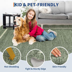 GarveeHome Scalloped Large Area Rug 10x13 Rug for Living Room Washable Rug Modern Non Slip Throw Rugs Bedroom Rugs Low Pile Stain Resistant Carpet for Dining Room Nursery Classroom 10'x13'
