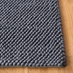 SAFAVIEH Natura Collection Runner Rug - 2'3" x 8', Dark Grey, Handmade Wool, Ideal for Bedroom, Foyer, Hallway, Entryway (NAT425H)