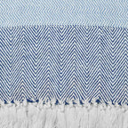 DII Diamond Stitch Woven Throw, Organic Modern, 50 x 60, Aqua