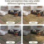 Bavni 2X6 Rug Runners for Hallways, Washable Runner Rug Non Slip, Vintage Floral Print Style Rugs for Bedroom-Lightweight Low Pile Carpet for Kitchen Bathroom,Green