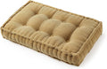 DormCo Rainha - Ultra Thick Tufted Floor Pillow - Natural Tan 23.60" x 40.15" x 7.85"D