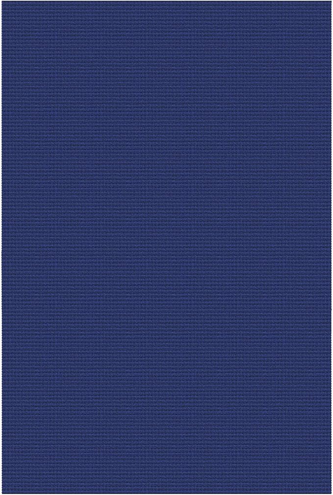 EARTHALL Woven Area Rugs 5x7 Ft Washable Living Room Rugs Non Slip Rubber Backed Dining Room Rug Braided Bedroom Rugs Indoor Floor Carpet for Living Room, Bedroom, Dining Room, Royal Blue/Navy