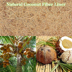 Riare 4 Pack 16 Inch Round Coco Liners Replacement, 100% Natural Coconut Coir Liners for Hanging Baskets, Garden Flower Vegetables Planter Pot, Window Box, Fence, Decks