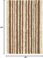 Dash and Albert Calder Stripe Caramel Handwoven Jute Rug, 8 X 10 Feet, Neutral/Brown Stripe Pattern