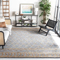 SAFAVIEH Natural Fiber Collection Area Rug - 9' x 12', Natural & Blue, Handmade Boho Moroccan Trellis Jute, Ideal for High Traffic Areas in Living Room, Bedroom (NF955N)