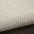 Nourison Home Courtyard Ivory Silver 2'2" x 12' Area Rug - Easy Clean, Non Shedding, Bed Room, Living Room, Dining Room, Kitchen (12' Runner)