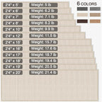 8FT Laundry Rug Runner Mat Non Slip, Rubber Backed Kitchen Sink Rug Carpet Mat, Absorbent Hall Floor Runner Rug, Beige