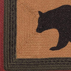 VHC Brands Wyatt Stenciled Bear Jute Rug Rect w/Pad 20x30