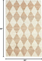 Dash & Albert Harwich Natural Handwoven Jute Rug, 5 X 8 Feet, Tan Geometric Pattern