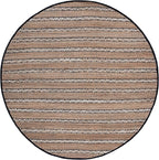 SAFAVIEH Natural Fiber Collection Area Rug - 7' Round, Black & Natural, Flatweave Jute & Cotton, Ideal for The Entryway, Living Room, Foyer, Bedroom (NFB655Z)