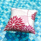 DFXSZ Shades of Pink Floral Pillow Covers 18x18 Set of 2 Outdoor Waterproof Decorative Throw Pillows Summer Pillow Covers Polyester Cushion Case Decor for Couch Patio Funiture Garden Porch 011F18