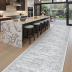 3x20 Hallway Runner Rug - Extra Long Carpet Runners for Hallways 20ft Non Slip Stain Resistant Rugs Runner for Living Room Bedroom 20 Feet Floor Carpet for Kitchen, Grey