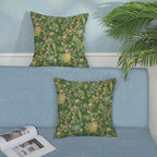 Floral Bird Pillow Covers 18x18 Set of 2 Chinoiserie Green Throw Pillow Covers Vintage Flowers Bird Decorative Pillow Cases Outdoor Chinoiserie Decor Farmhouse Cushion Case for Couch Sofa