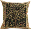 Charlotte Home Furnishings Throw Pillow Covers Decorative Boho Pillow Covers for Couch Living Room Black Tree Square Cushion Cases 18x18 in European Cotton Jacquard Woven for Cozy Bedroom Decor