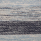 SIMPLIHOME Clay Square Pouf - 18 inch Wide Upholstered Cotton Ottoman in Patterned Blue Melange, Boho Footstool, Decorative Cube Pouf or Extra Seating for Living Room or Bedroom, Assembled