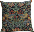 Charlotte Home Furnishings Throw Pillow Covers Decorative Boho Pillow Covers for Couch Living Room Blue Strawberry Square Cushion Cases 18x18 in European Cotton Jacquard Woven Cozy Bedroom Decor