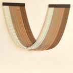 guzhiou Large Macrame Wall Hanging, Boho Wall Tapestry Decor, Fiber Wall Art Background Decor for Living Room Bedroom - Modern Craftsmanship Headboard (Brown)