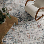 6x9 Area Rugs for Living Room: Washable Bedroom Rug Boho Vintage Rugs Stain Resistant Non Slip Low Pile Soft Lightweight Carpet for Kitchen Dining Room Farmhouse Nursery Kids Room Home Office